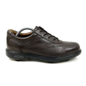 ECCO Hydromax Golf Shoes Cleats Brown Leather Bicycle Toe Mens Size 9 US 42 EU