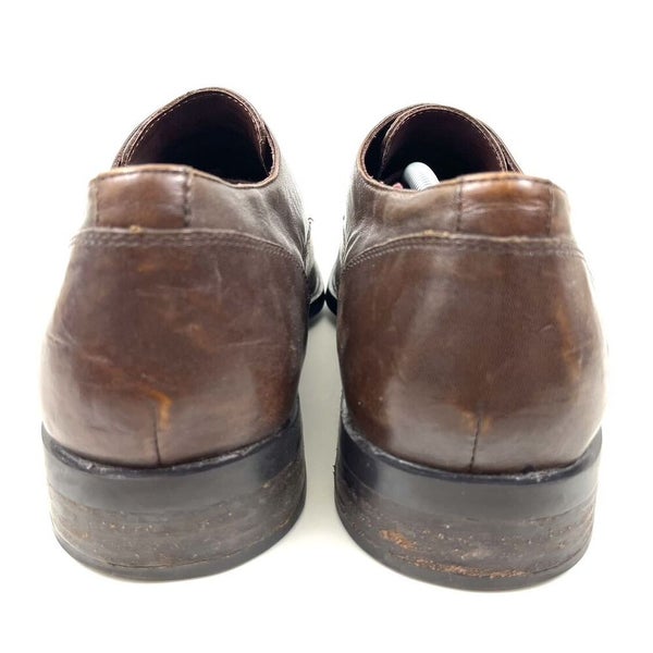 Born Crown Brown Oxford Dress Shoes Moc Toe M6383 Mens Size 11.5 EUR 45.5
