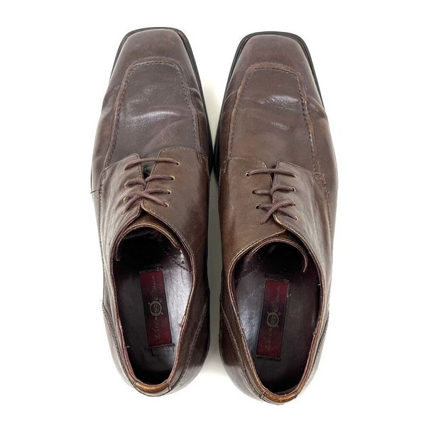 Born Crown Brown Oxford Dress Shoes Moc Toe M6383 Mens Size 11.5 EUR 45.5