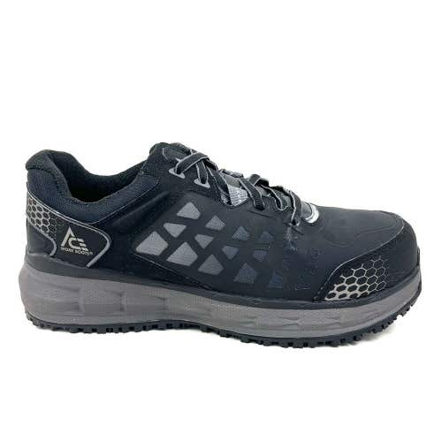 Ace 73000 Men's Black Gray Phantom Aluminum Toe Slip Resistant Shoes Size 8
