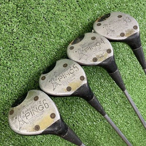 Ping Karsten I and II Wood Set 3 4 5 6 Regular Steel Mens RH Worn Grips