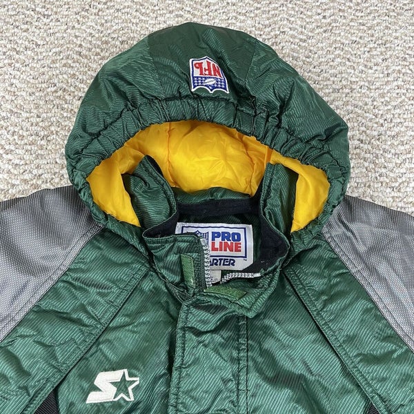 Starter Vintage Pro Line Authentic Green Bay Packers Pullover Jacket Size  Large
