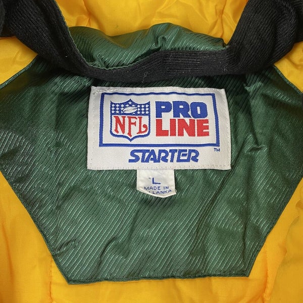 Starter Vintage Pro Line Authentic Green Bay Packers Pullover Jacket Size  Large