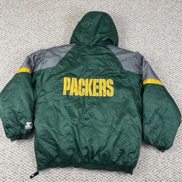 Vintage Green Bay Packers Starter Pro Line Bomber Jacket Zip Rare Unlined  Medium