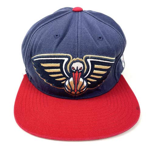 Mitchell & Ness New Orleans Pelicans NBA Basketball Spell Out Snapback Hat Blue