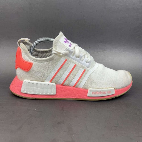 adidas FY9388 NMD R1 Lace Up Womens  Sneakers Shoes Casual White Pink Size 8.5