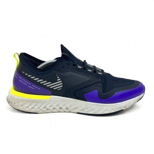 Nike Men's Odyssey React 2 Shield Black Voltage Purple Running Shoes Size 12