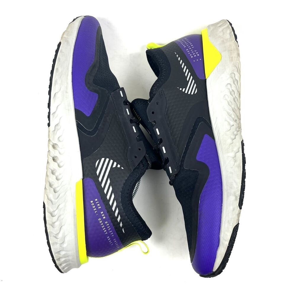 Buy Nike Men's Odyssey React Shield Running Shoe Olive/Silver/Black (US 12)  at
