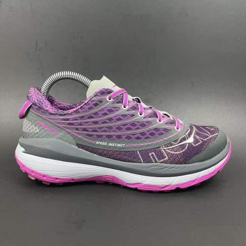HOKA ONE ONE Speed Instinct Womens Trail Running Shoes Pink White Size 7