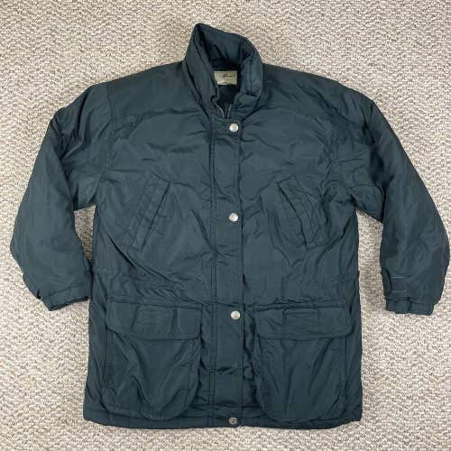 Vintage Eddie Bauer Goose Down Winter Jacket Full Zip Puffer Womens Size Large