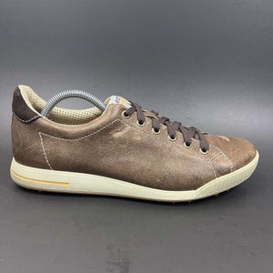 Ecco TPU Men's EU 42 US 8-8.5 Brown Leather Spikeless Casual Sneakers Golf Shoes