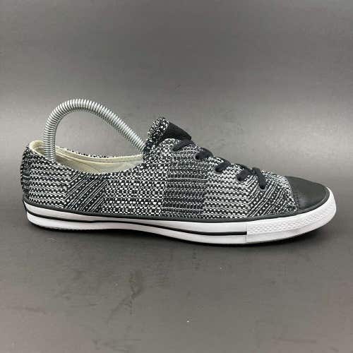 Converse All Star Low Woven Fabric Fancy Canvas Black White Women’s Size 8
