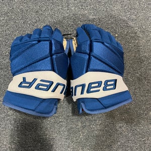 Lightly Used Blue Bauer Vapor X  Pro Stock Gloves Colorado Avalanche #42 14”