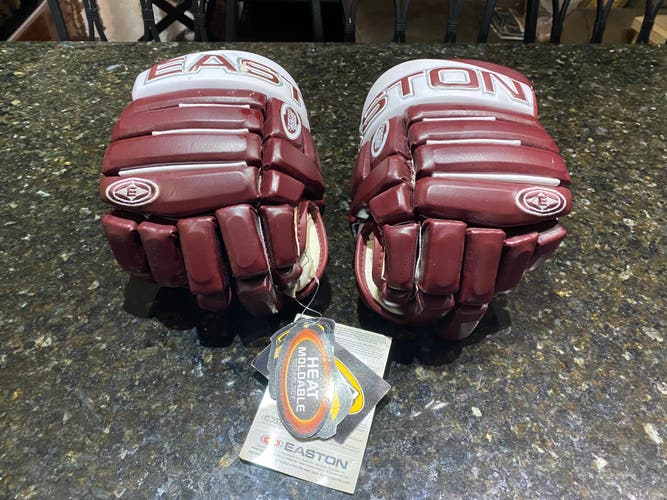 New Easton Air Maroon and White Gloves 14"