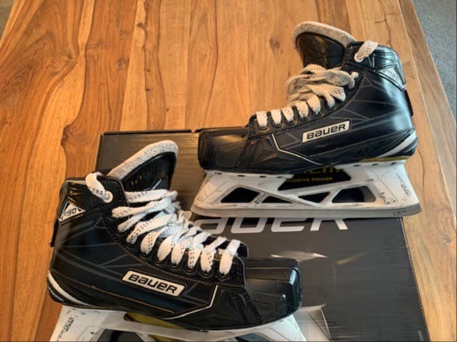 Senior Used Bauer Supreme S190 Hockey Goalie Skates Regular Width Size 9