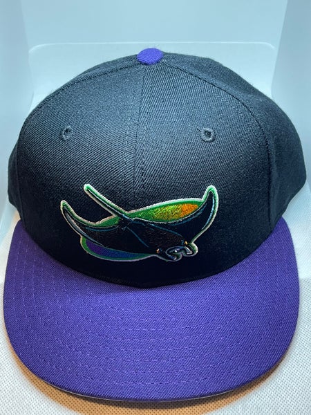 Tampa Bay Devil Rays Hat Baseball Cap Fitted 7 1/2 Green New Era Vintage  Retro