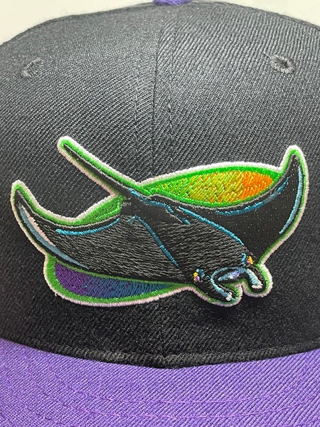 Tampa Bay Devil Rays Fauxback 10th Anniversary Side Patch New Era 59fifty 7  3/8