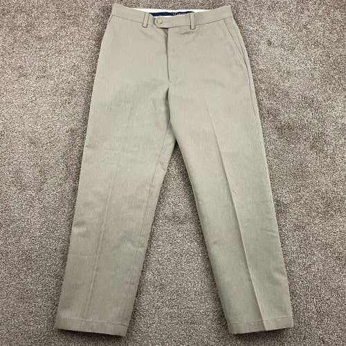 Ralph Ralph Lauren Dress Casual Pants Flat Front Cotton Blend Tan Slacks 34x29