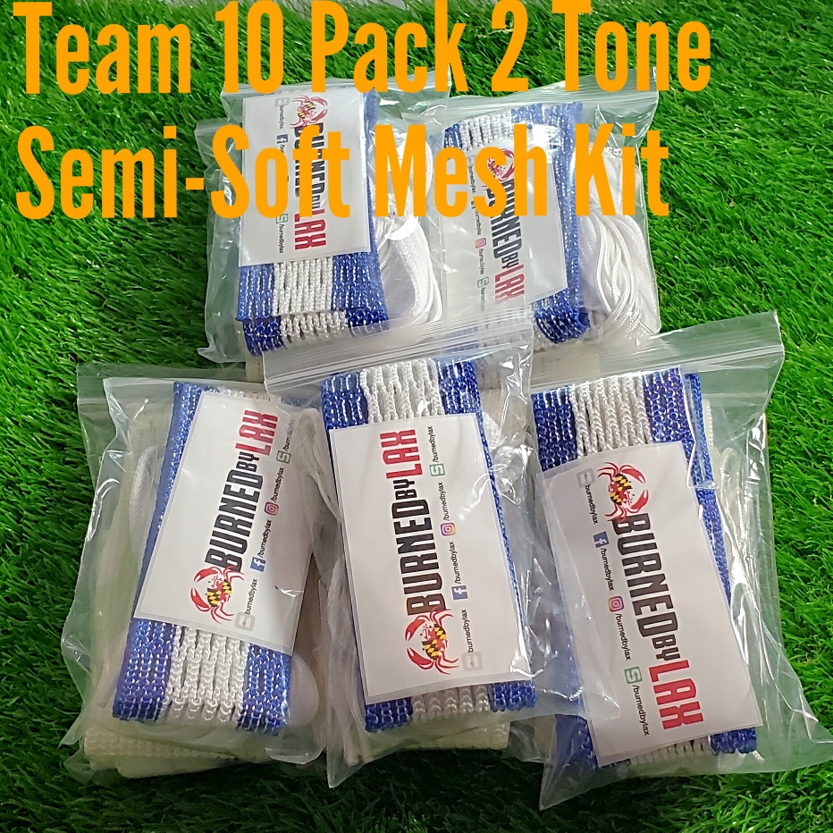 10 PACK New Semi-Soft Lacrosse Mesh Kit-FREE SHIPPING-NO TRADES NO OFFERS
