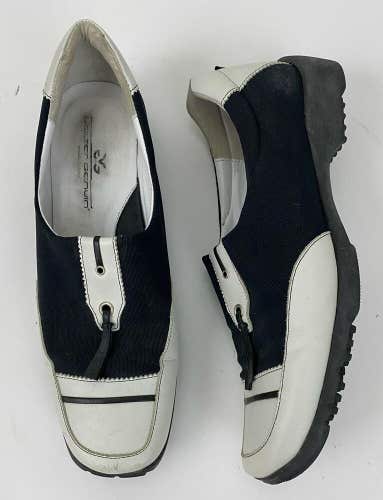 Walter Genuin WOMENS LINEA STRETCH Black & White Golf Shoes Size 10.5