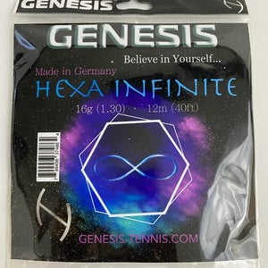 New GENESIS HEXA INFINITE BLUE 16G Tennis Strings