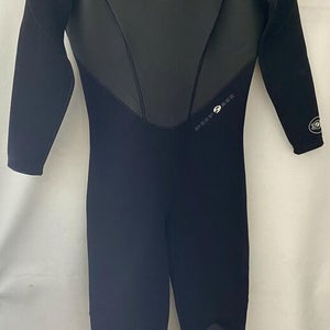 WOMENS DEEP SEE 3/2mm Black & Gray FULL BODY WETSUIT Size 11-12