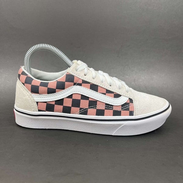 Goodwill Zwerver Manier Vans Shoes Comfycush Old Skool Mixed Media Checkerboard Leopard US Womens  6.5 | SidelineSwap