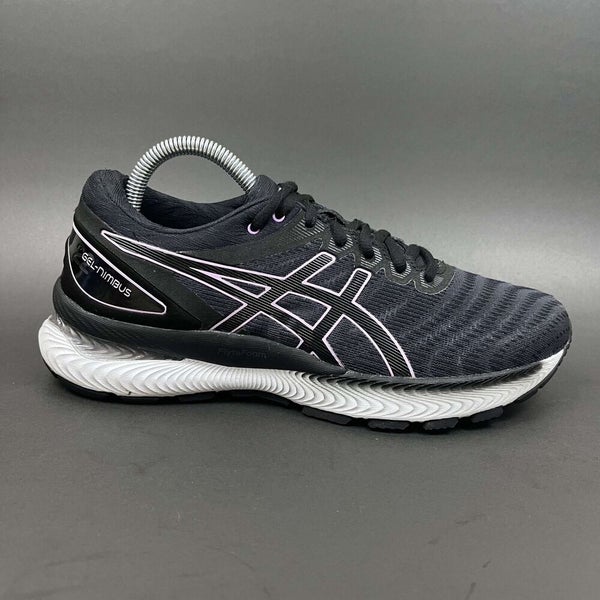 Asics Womens Gel Nimbus 22 1012A587 Black Pink Low Top Running Shoes Size   | SidelineSwap
