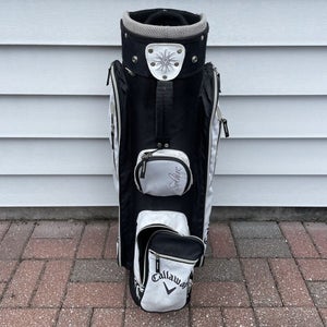 Callaway Solaire 6 Way Divider Golf Cart Bag Black White READ