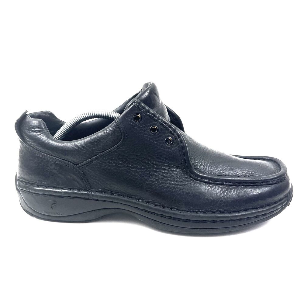 Black Leather Lace Up Work Shoes 4040 