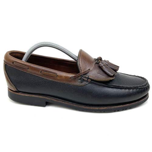 Allen Edmonds Nashua Kilted Tassel Loafers Mens Black Brown Leather Shoes Sz 9.5
