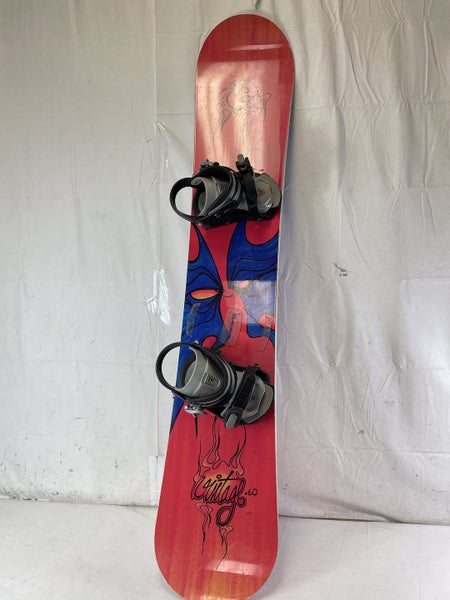 Used A Snowboards Vintage 160 Cm Men's Snowboard Combo W Ltd Lt20 Bindings