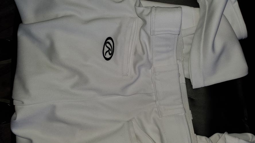 White Adult Men's Used Small Rawlings Game Pants