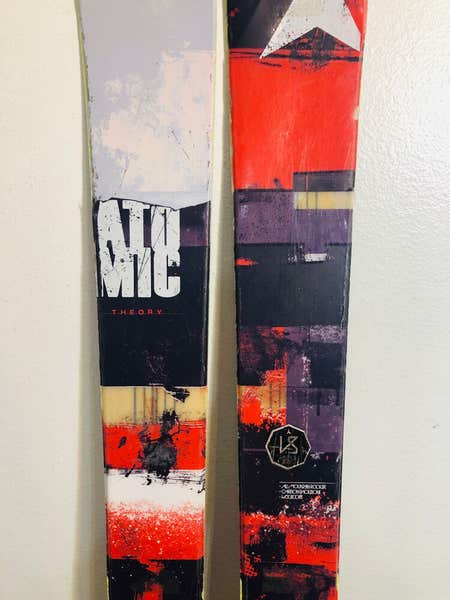 Atomic Theory Twin Tip Mid Fat Downhill Skis 186 cm. De-lamination