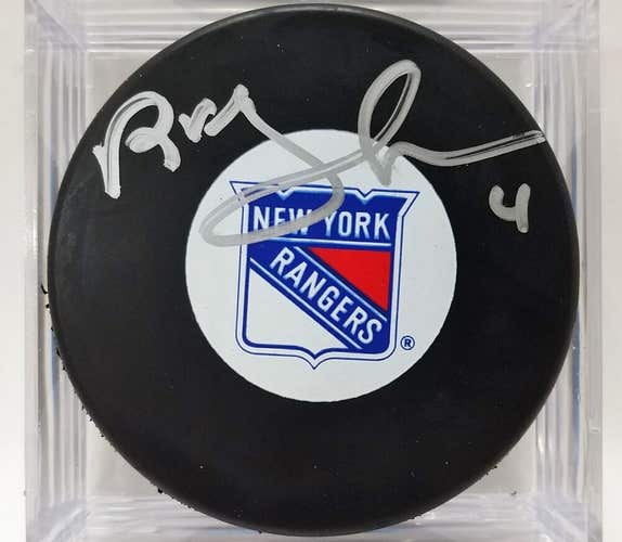 Ron Greschner signed New York Rangers NHL Autographed Hockey Puck