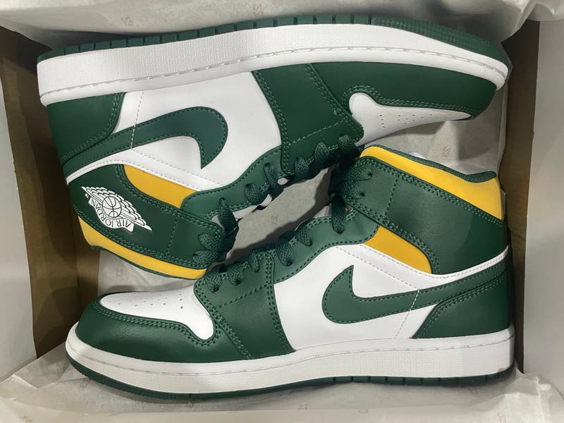シューズ(男性用) Nike Air Jordan 1Mid Seattle Supersonics Air Jordan 1 Mid Seattle Supersonics | 554724-371 | Grailify