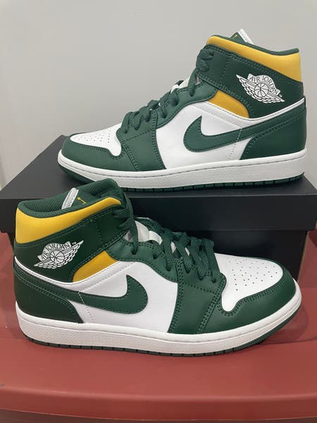 New Nike Seattle Jordan 1 Mid Shoes- Men Size 9.5 Sonics