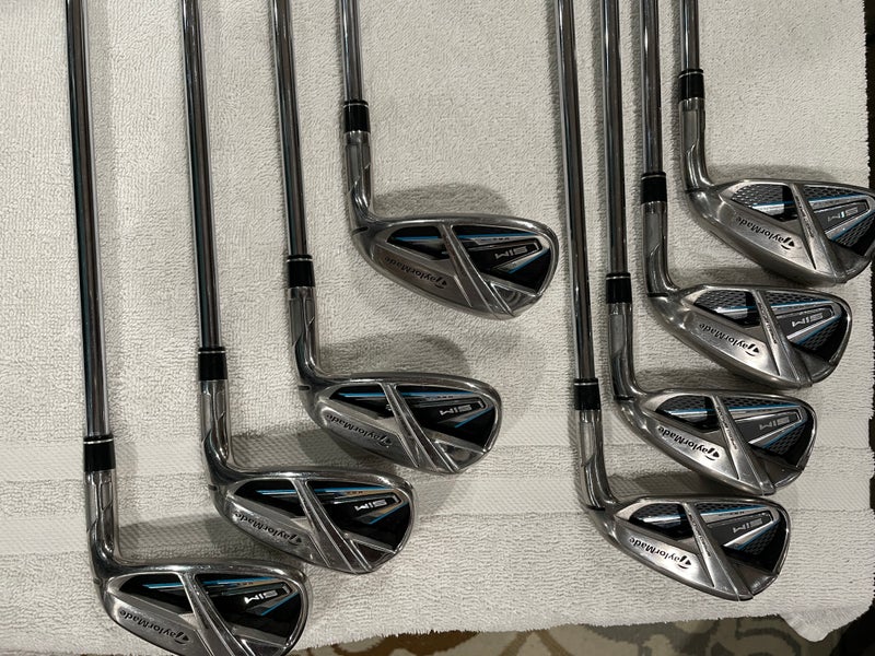 MENS Right Handed Uniflex Steel Shaft SIM Max Iron Set