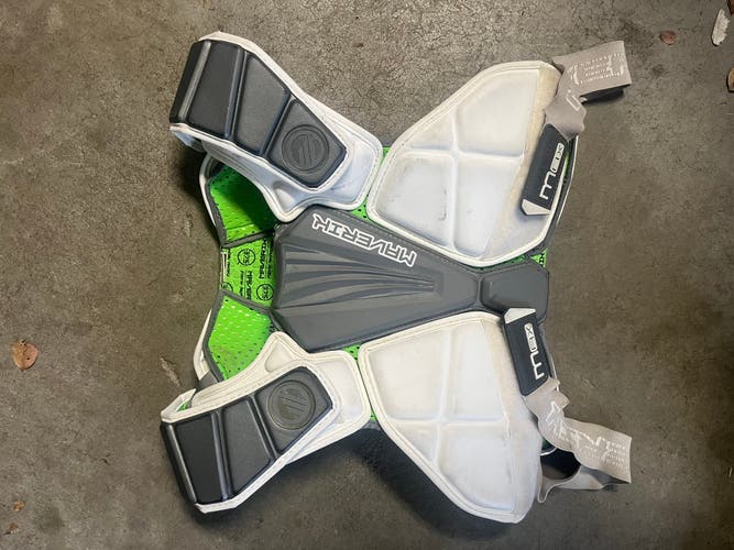 Large White Maverik Max Shoulder Pads