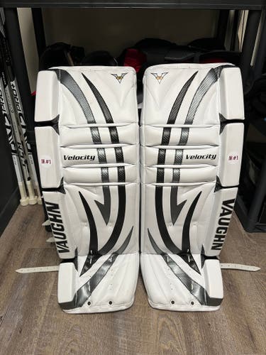 Used 34" Vaughn Velocity V5 Goalie Leg Pads
