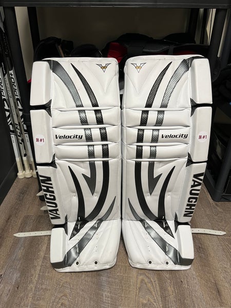 Used 34" Vaughn Velocity V5 Goalie Leg Pads