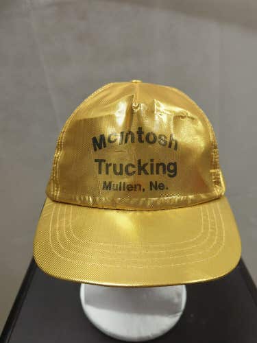 Vintage McIntosh Trucking Mullen, NE Gold Snapback Hat Cash's USA