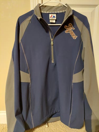 New Mens Medium Majestic Detroit Tigers Jacket