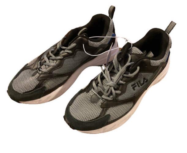 NIB Fila Trazorus 2 Energized Men's Athletic Shoes Black Grey Blue Size 8