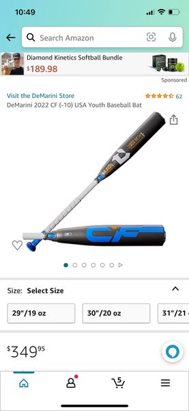 2022 Composite (-10) 20 oz CF Bat