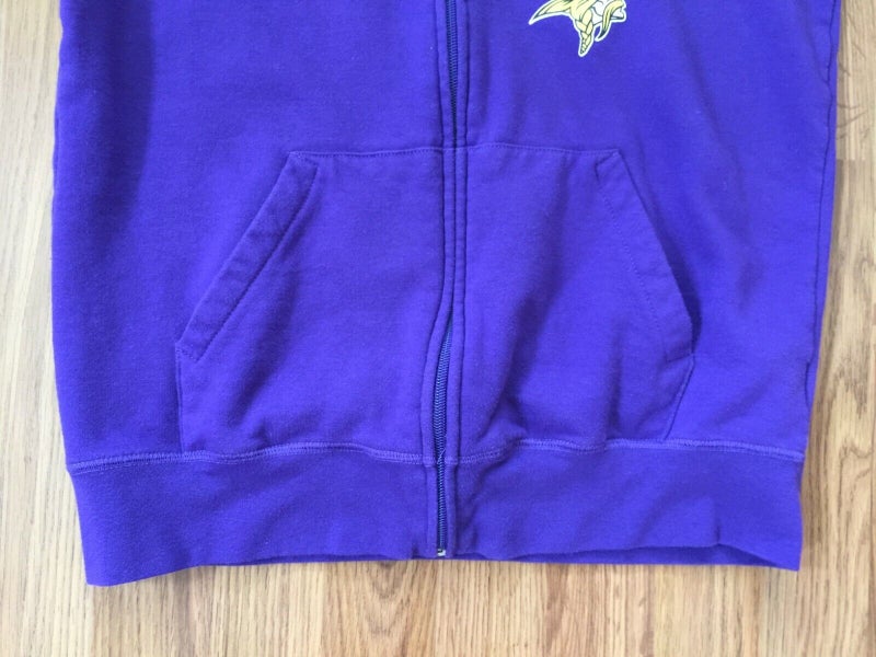 Minnesota Vikings Hoodie Medium Purple NFL Logo Graphic Pockets