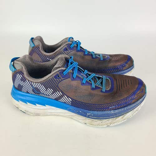 Hoka One One Bondi 5 1014757 CGTB Gray Blue Running Shoes Sneakers Men's Sz 12.5