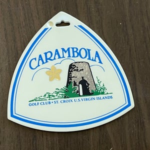 Carambola Golf Club ST. CROIX, VIRGIN ISLANDS SUPER VINTAGE Plastic Golf Bag Tag