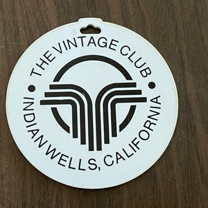 The Vintage Golf Club INDIAN WELLS, CA SUPER VINTAGE Plastic Golf Bag Tag!