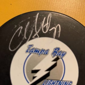 Autographed Signed Chris Gratton #77 Hockey Puck Tampa Bay Lightning